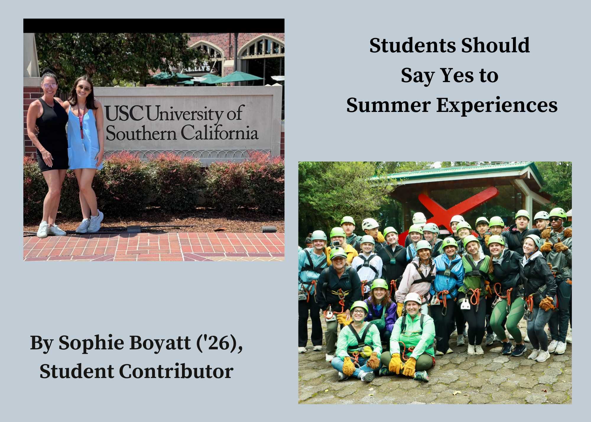 Students Should Say Yes to Summer Experiences